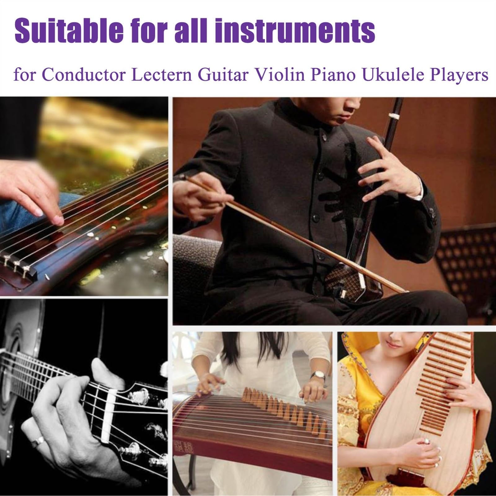Leggio in legno per spartiti musicali, stile retrò, design a ribalta a 340°, supporto per libri musicali professionale, staccabile, per spartiti, chitarra/violino/ukulele