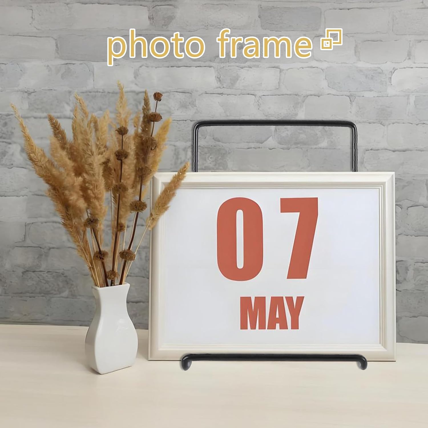 18 Pack Adjustable Easel Stand, 2 size Wire Foldable Book display stand Plate Stand picture frame Stand Wire Photo Holder Stand for Display Book picture frame Plates, White