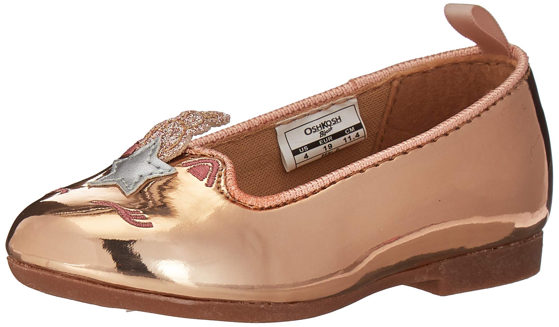 OshKosh B'Gosh Baby Girls PERL Ballet Flat, Rose, 4 Infant