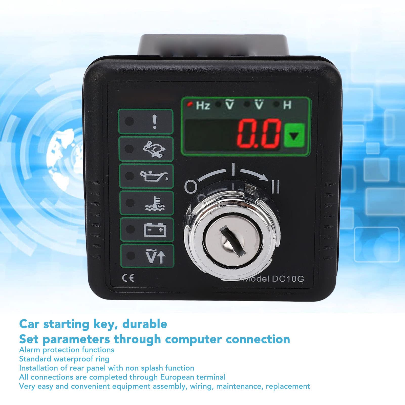 Controlador de Arranque Manual del Motor Controlador de Arranque Manual del Motor, Controlador de Generador Diésel, Panel Controlador de Generador con Llaves, Módulo de Control