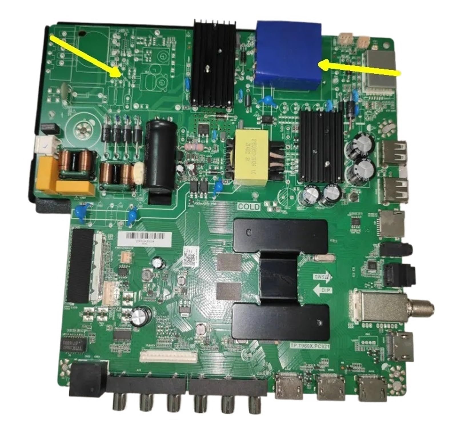 Réparer écran noir TV avec la carte mère TP.T960X.PC821 Android 80W WiFi intégrée