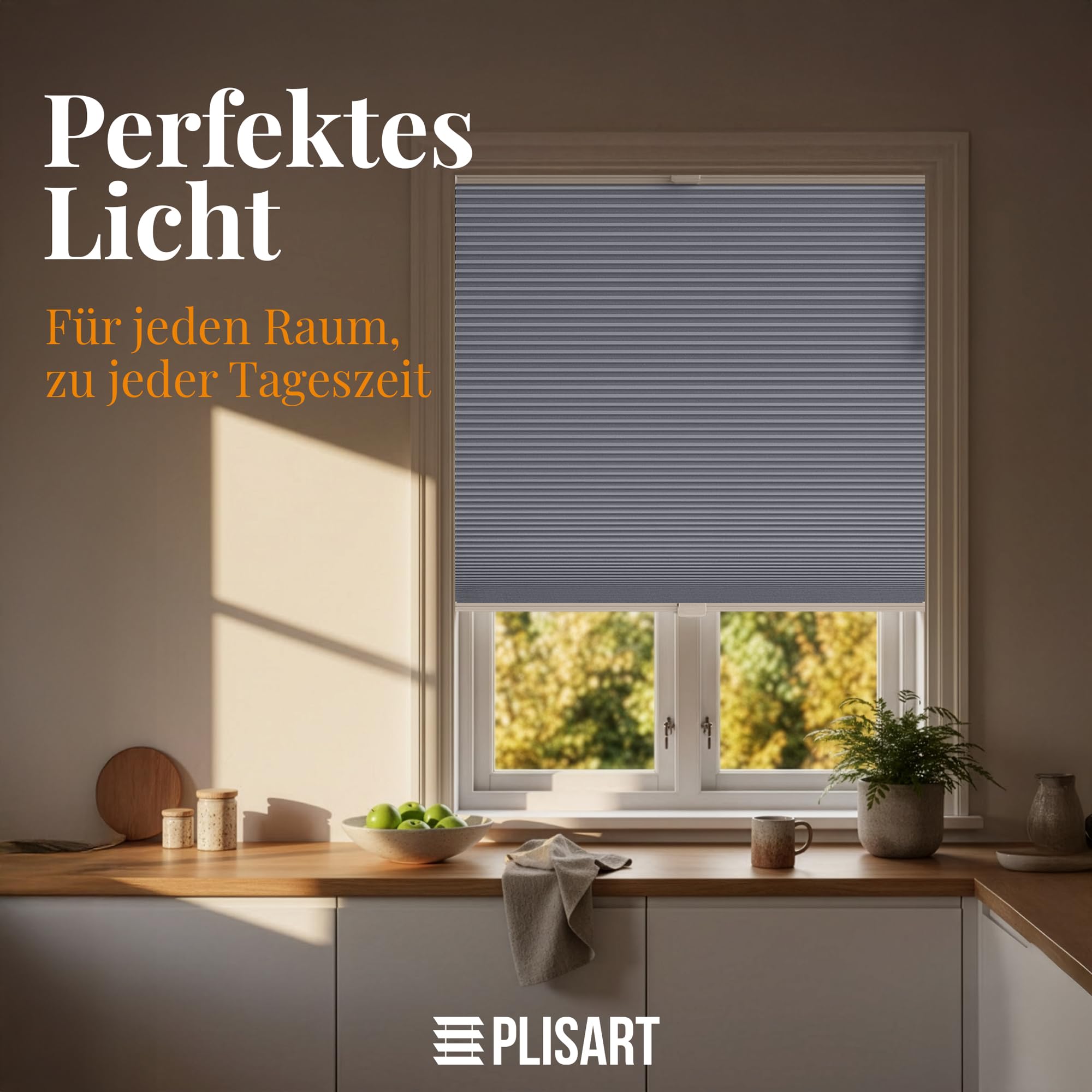 Plisart Roleta plisowana o strukturze plastra miodu, bez wiercenia, 100% zaciemnienie, Honeycomb, dwukolorowa, szaro-biała, 50 x 130 cm, termiczna, z metalowymi zaciskami