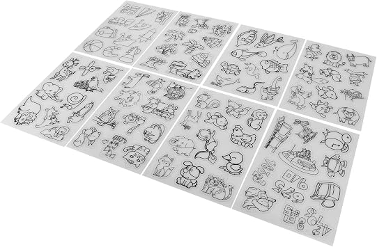 Paper,8pcs Heat Shrink Sheets Cute Animal Pattern Shrink Plastic Art Paper for Keychain Pendant Craft Decoration Gift Combination Universasl