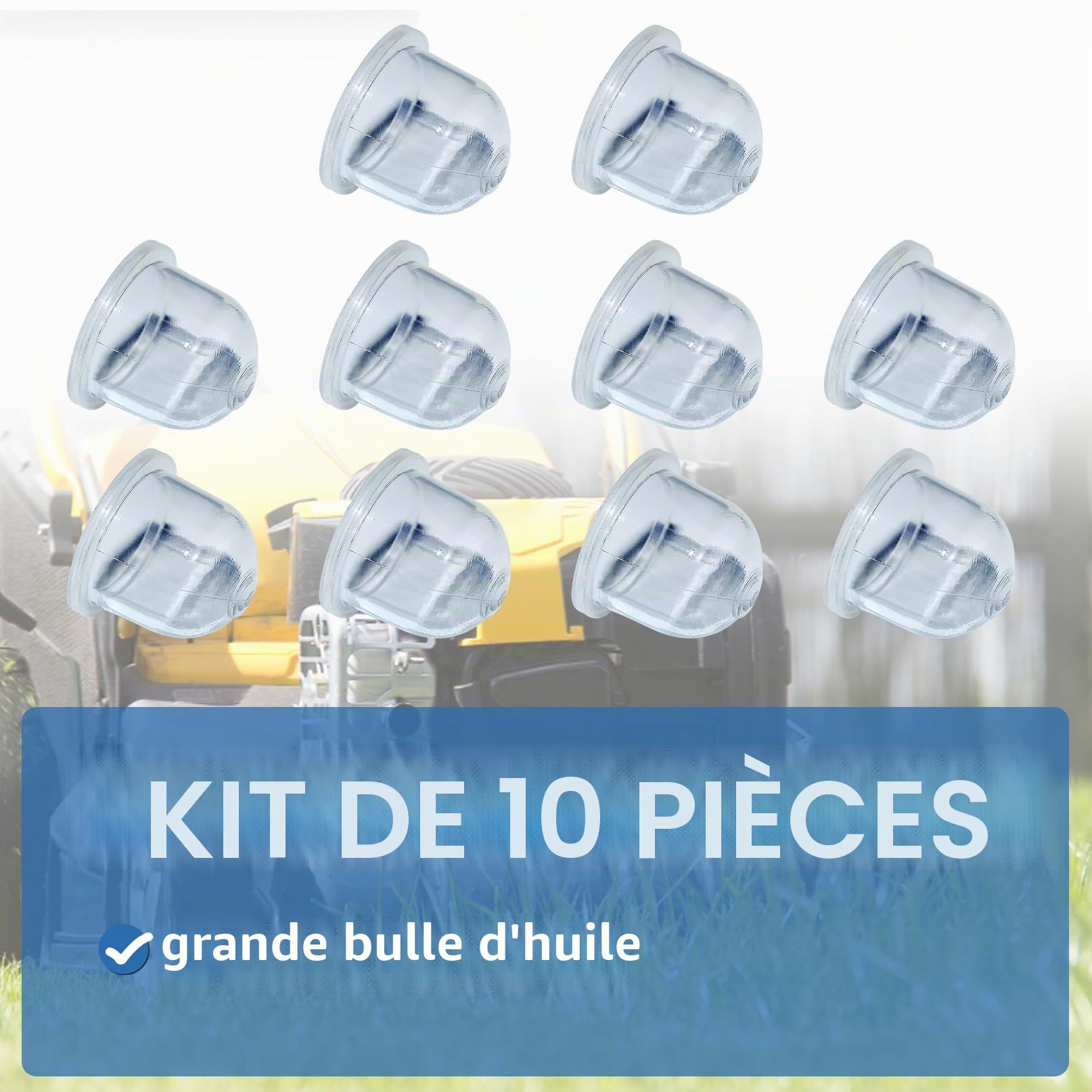 Ampoule d'amorce pour STIHL FS38 FS40 FS45 FS55 FS56 FS80 FS85 Débroussailleuse Coupe-bordure Taille-haie 22mm 10 Pièces