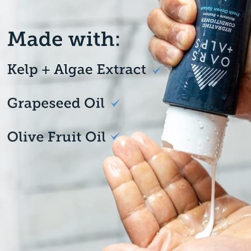 Miniatura 2 de Oars  Alps Juego de champú y acondicionador para el cabello sin sulfatos para hombre cuidado del cabello infundido con extractos de algas y algas