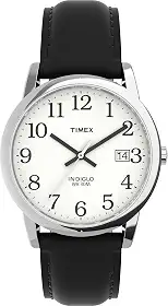 Relógio masculino Easy Reader Date com pulseira de couro