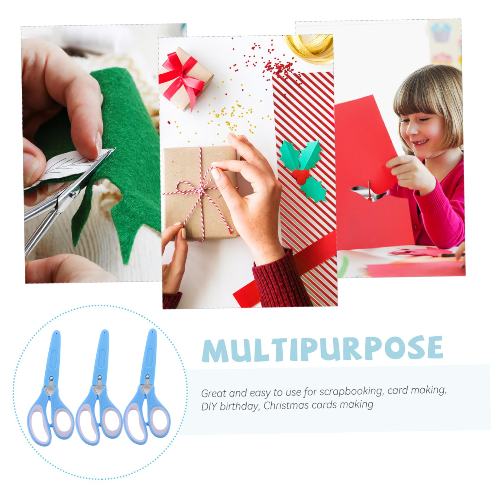 UPKOCH 3 Set Forniture Artigianali Per Clipper Ricamo Pieghevole Forbici Pieghevoli Forbici Per Sicuri Per Il Crafting Acciaio Inossidabile Sky- Pezzi*3