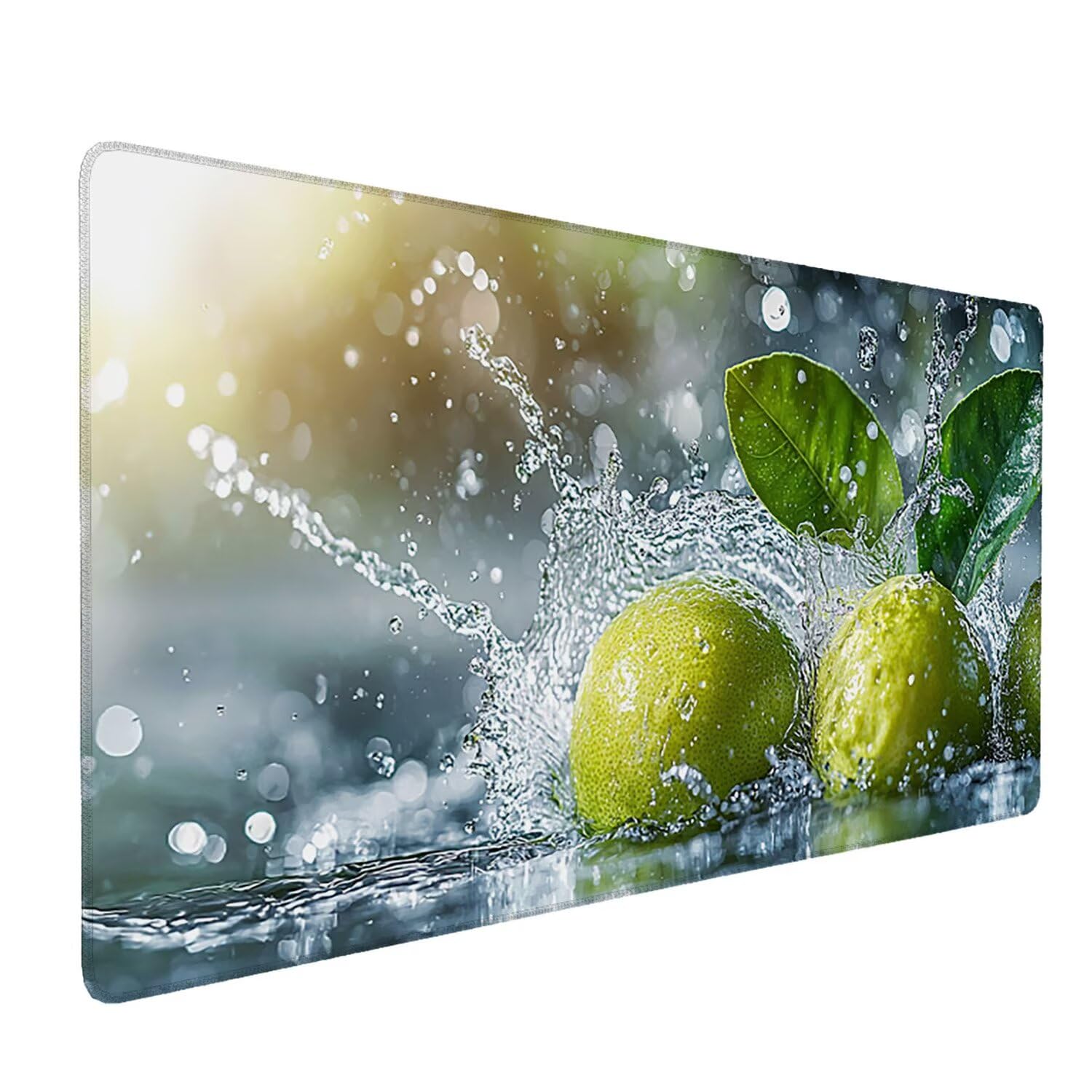 Podkładka pod mysz do gier, 1200 x 600 mm, XXL, duża podkładka pod mysz do gier, antypoślizgowa, wodoodporna, rozszerzona XXL długa klawiatura, akcesoria biurowe, do gier, komputera, komputera (owoce