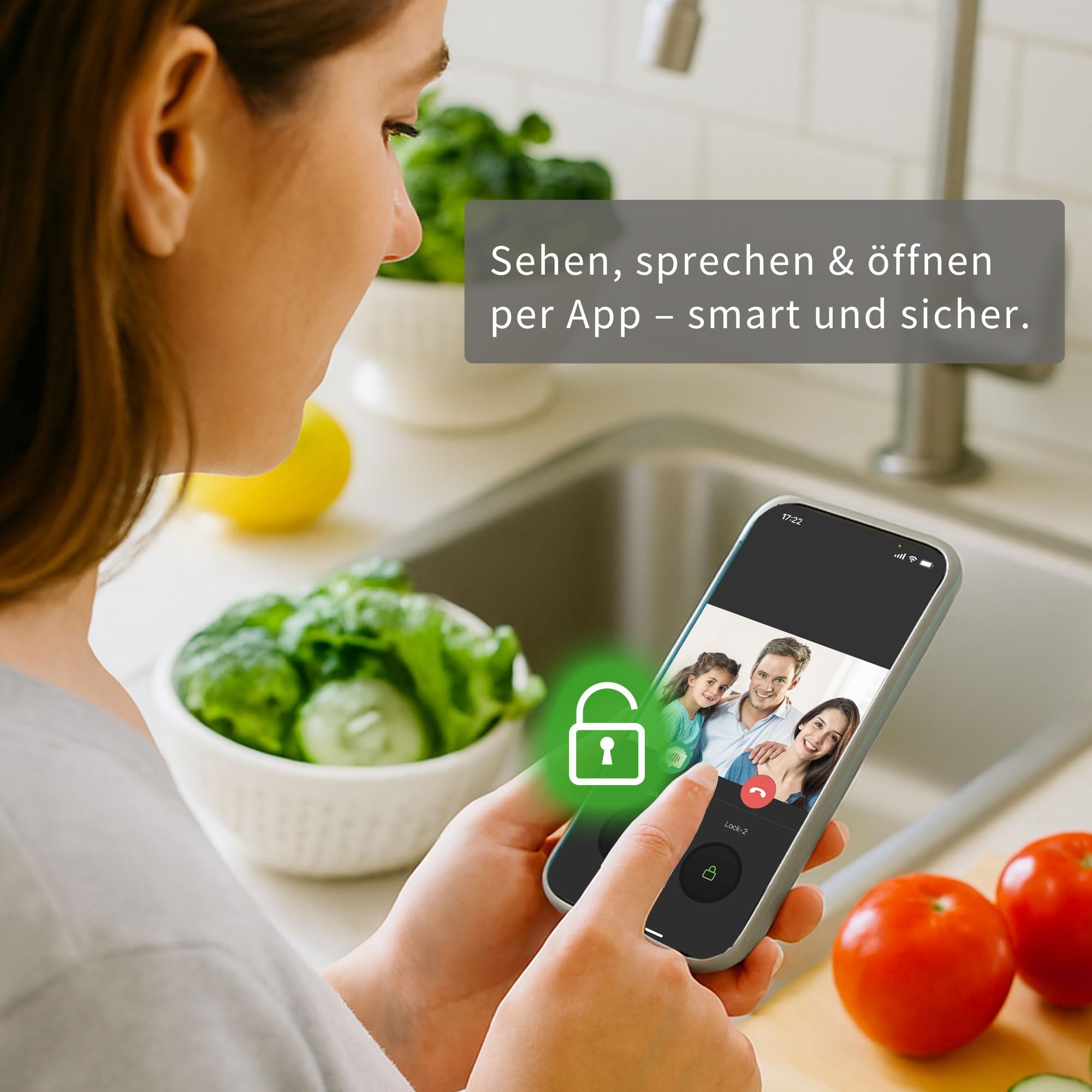 4-Draht Video Türsprechanlage mit Kamera, 7" Innenmonitor, 1080P Nachtsicht, Gegensprechanlage mit APP & RFID Entsperrung, Bewegungserkennung, IP65 wasserdicht, Videowiedergabe, BLANC430