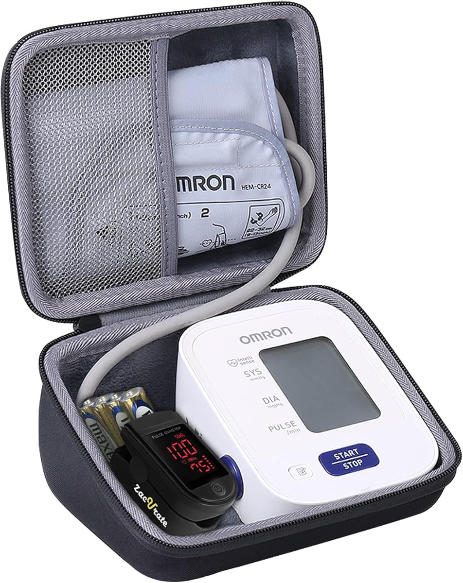 co2CREA Hard Case for Omron 3 Series Omron M2 Classic Upper Arm Blood Pressure Monitor BP7100 BP710N HEM-7120 Hem-7121 HEM-7124, Portable Travel Case Replacement