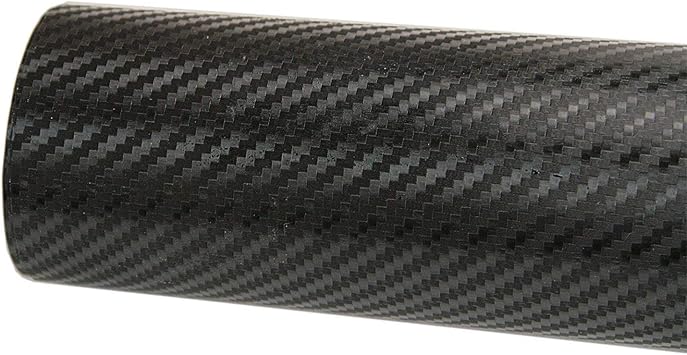 LZLRUN 3D Black Carbon Fiber Car Vinyl Wrap Self-Adhesive Film 1ft x 5ft