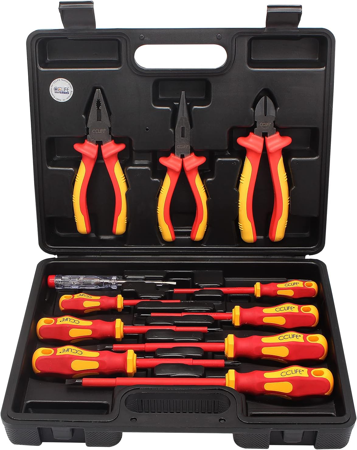 Coffret de tournevis isolés électriciens 1000 V 2 tournevis cruciformes PH 4 tournevis plats 6 PCE main image 0