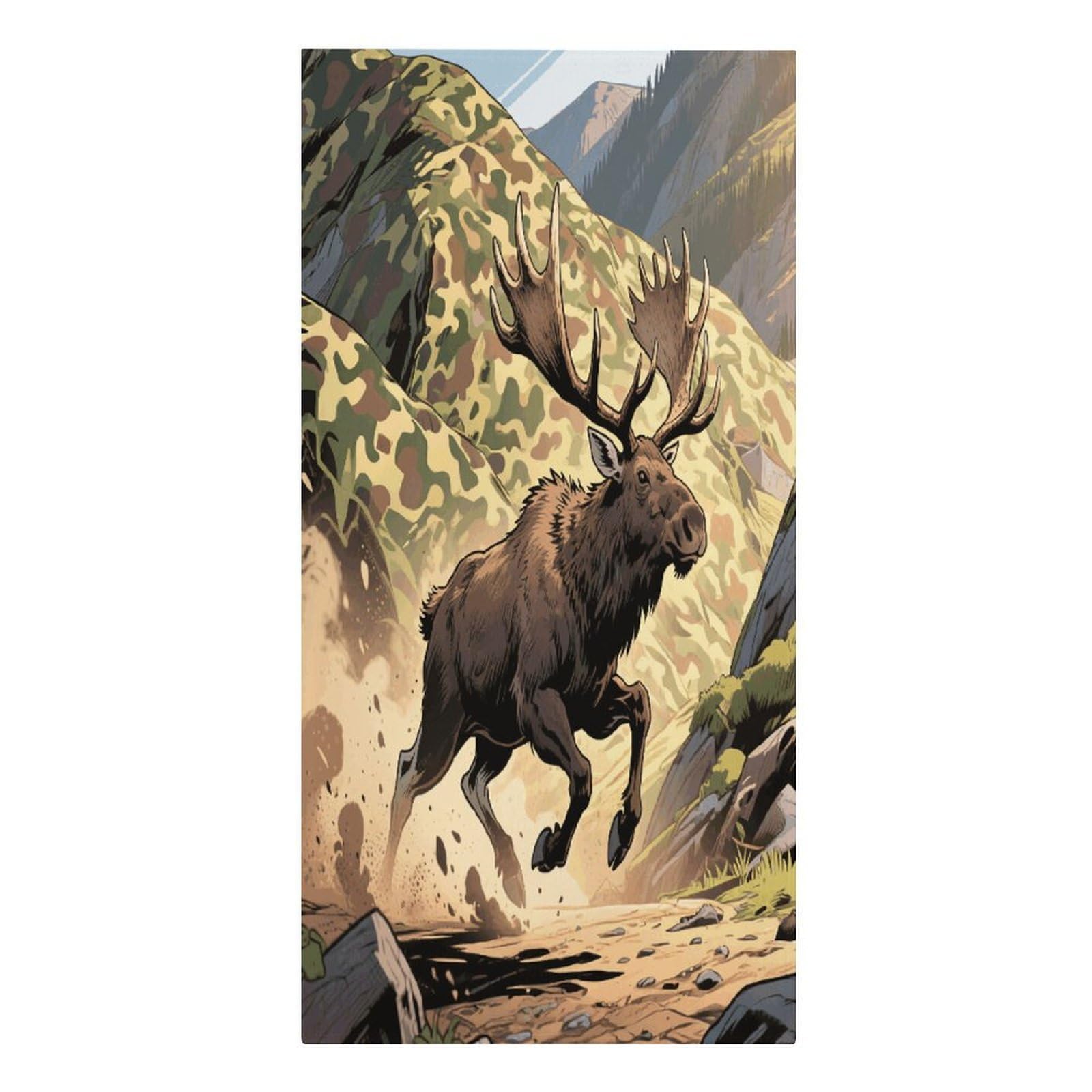 VstaDank Hunting Camo Deer Beach Towel Vacation Essentials Sand Free Soft Quick Dry Swim Towels 61"x30" Modern Extra Large Towels Lightweight Microfiber Beach Towel for Swimming Pool