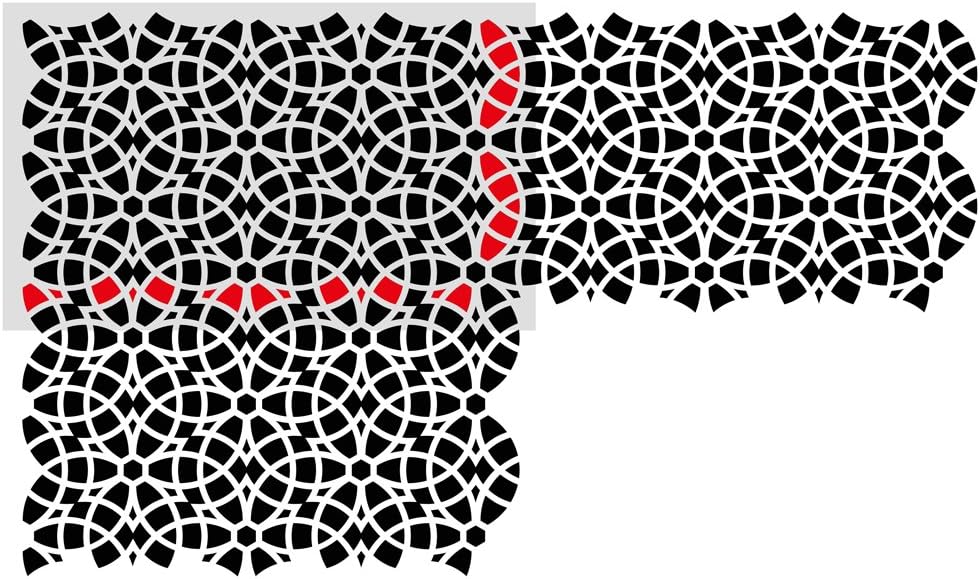 Wall Wall Stencil Geometric Allover Decorative Pattern Bianca for Wall Paninting Room Decor