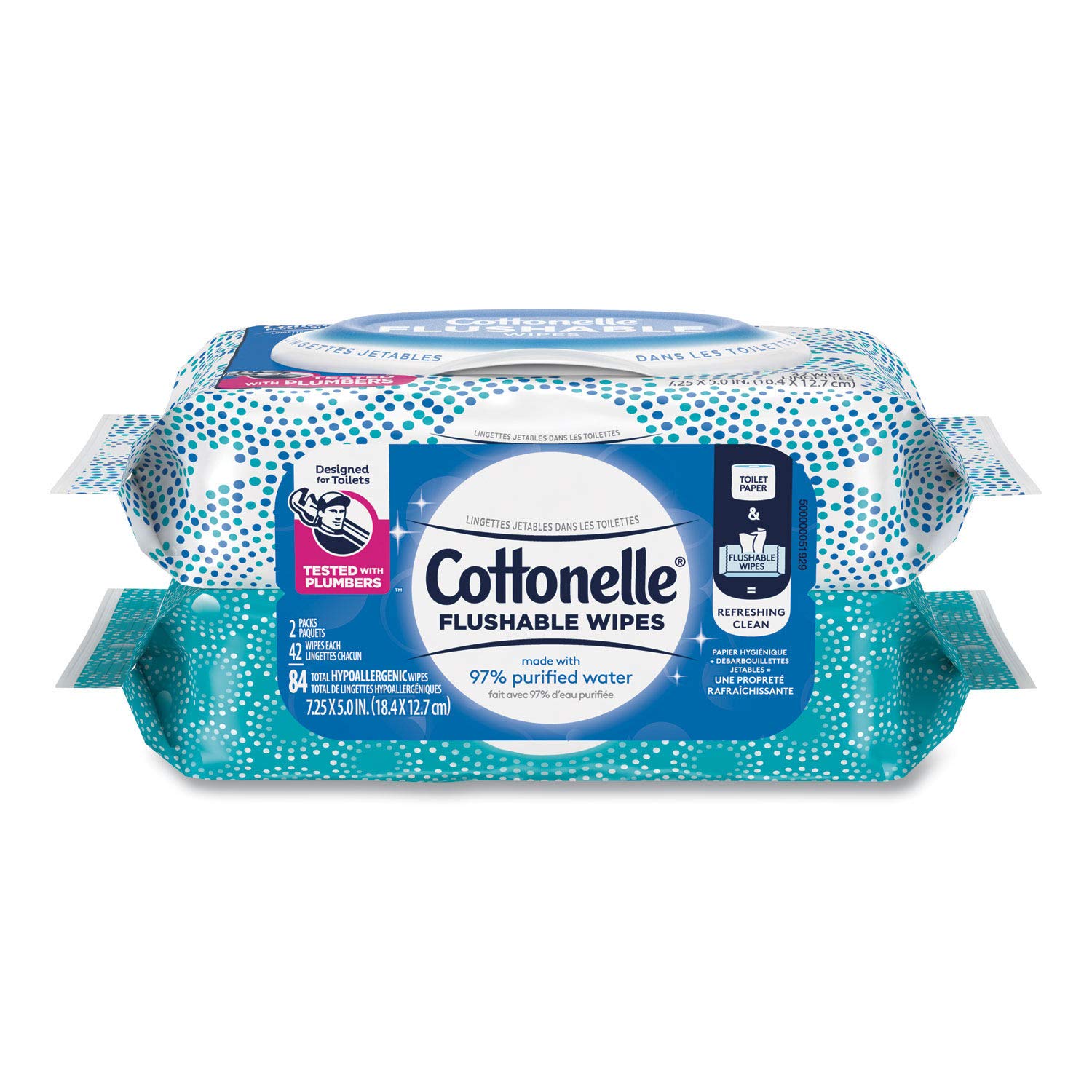 Cottonelle FreshCare Flushable Cleansing Cloths - 42 CT - 2 Pack