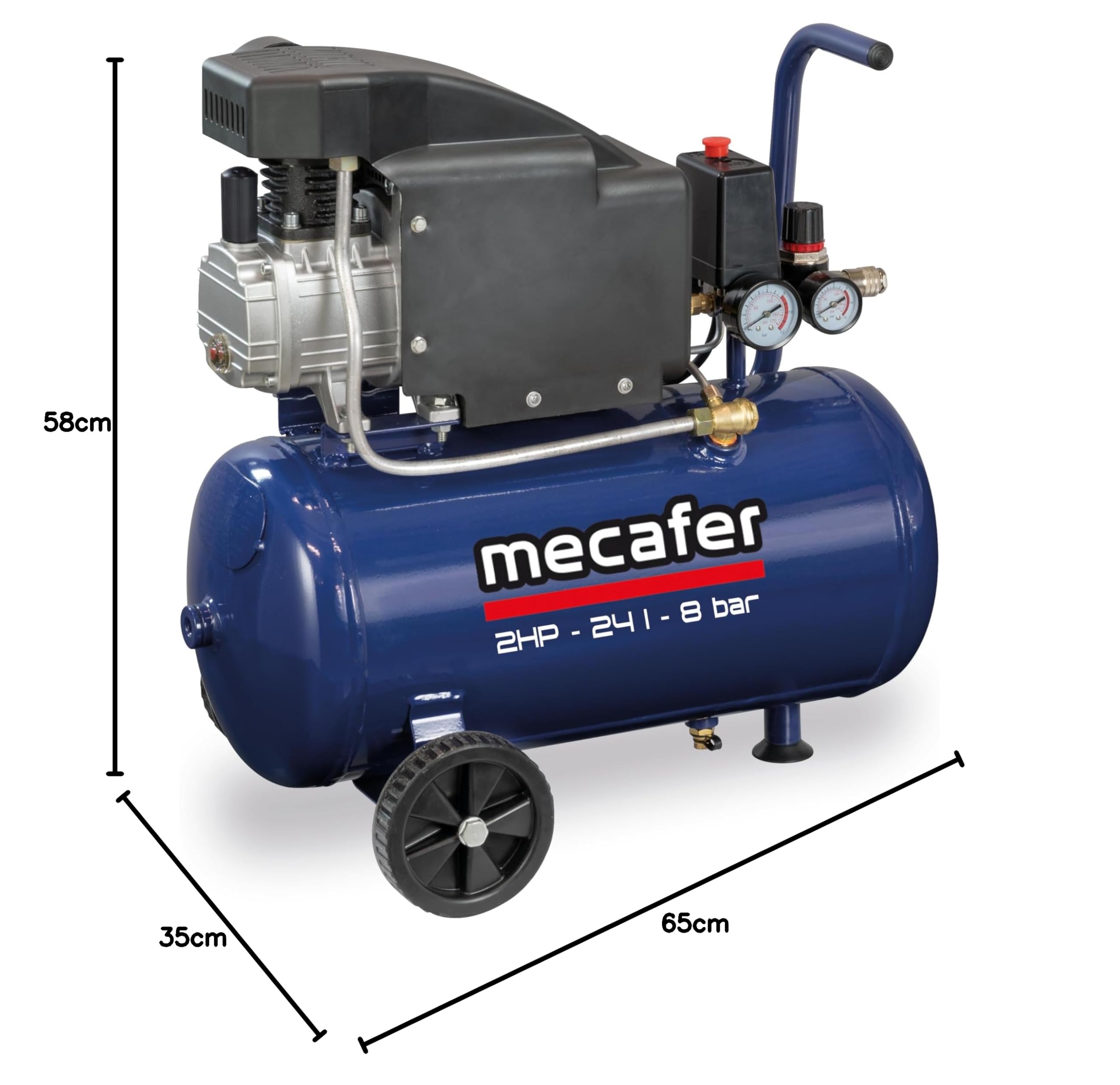 Mecafer 425793 Compresseur 24 L Blue line