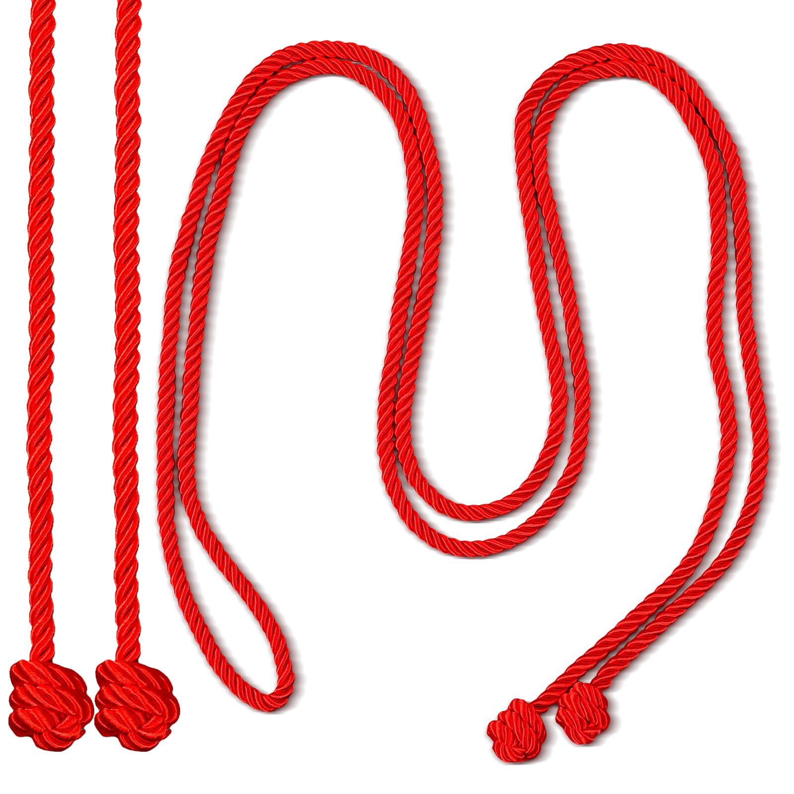 GliCraftGliCraft Benedictine Knot Cincture Red Cotton Benedictine Knot Cincture Religious Rites Celebrating Masses Alba Robes Vestments Ceremonial Decor for Priest Deacon Altar Server