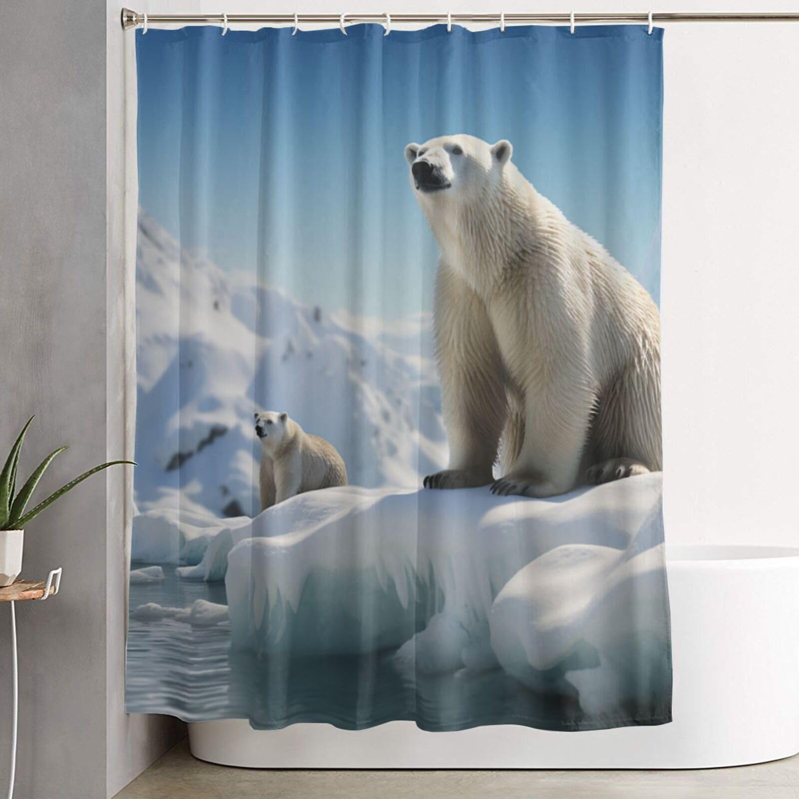 Rideau de douche imperméable épais qui ne colle pas à la peau 182x152 cm