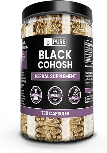 Pure Original Ingredients Cohosh negro (730 cápsulas) sin magnesio o rellenos de arroz, siempre puro, verificado por laboratorio