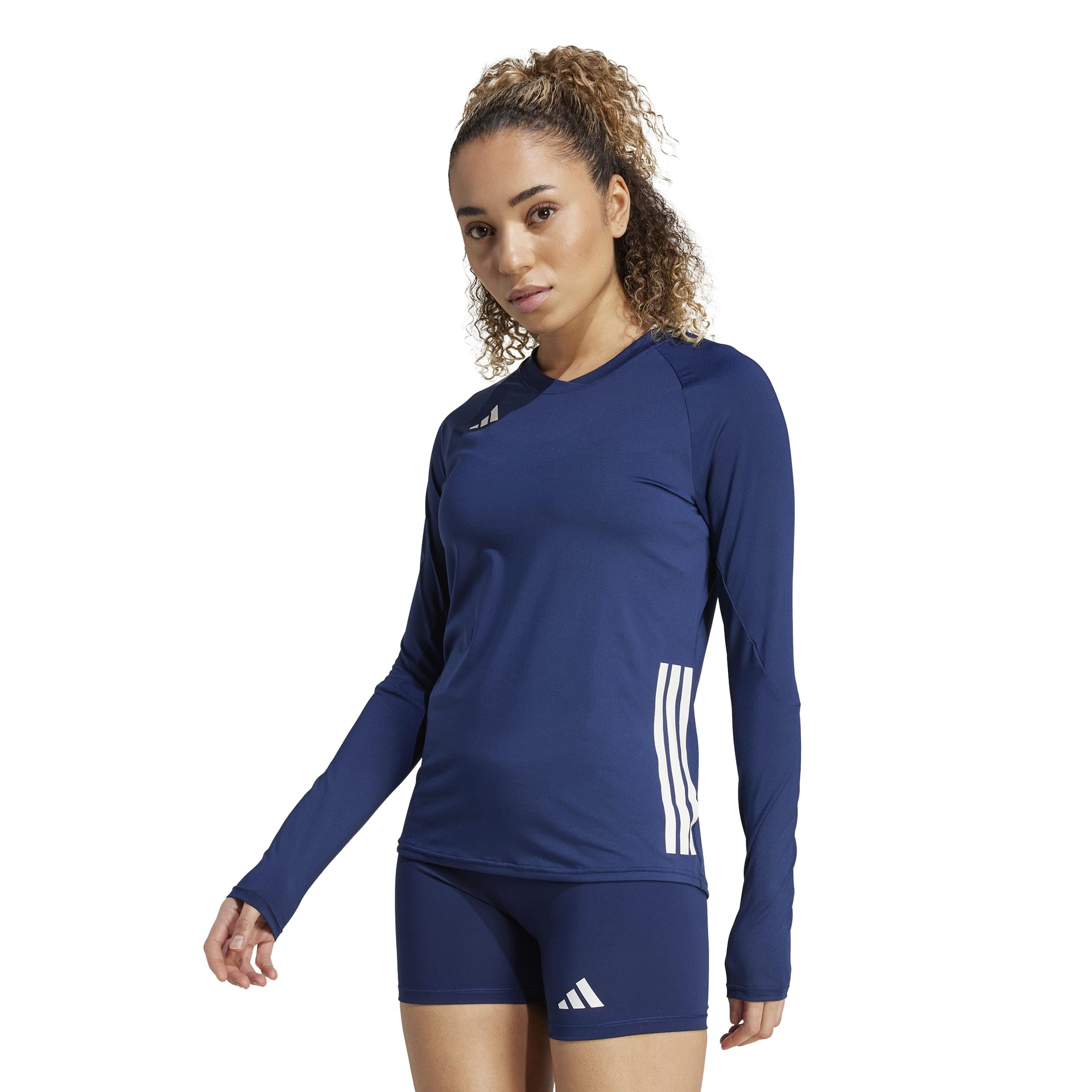 adidas Kobiety Volleyball Hilo Long Sleeve Jersey Shirt, team navy blue 2, XS