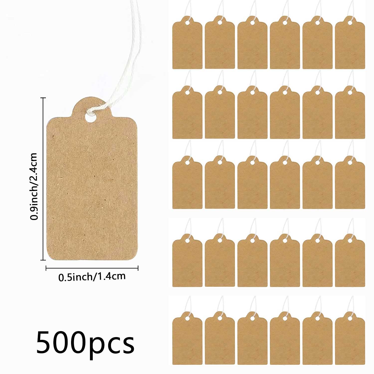 Cartellini Prezzi JijAcraft Con Cordino - 500 Pezzi 45x25mm Per Gioielli E Abbigliamento