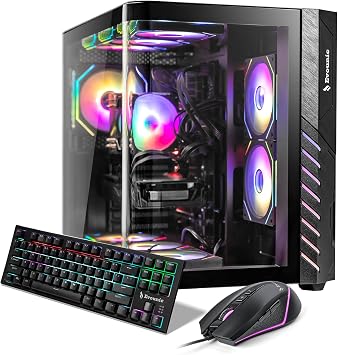 Gaming PC Desktop i7-10700KF 5.1GHz, GTX1080 Ti 11GB DDR5X, 16GB DDR4 RAM, 1TB SSD, WiFi6 BT5.4, Windows 11 Pro, ARGB Fans x9 High-FPS