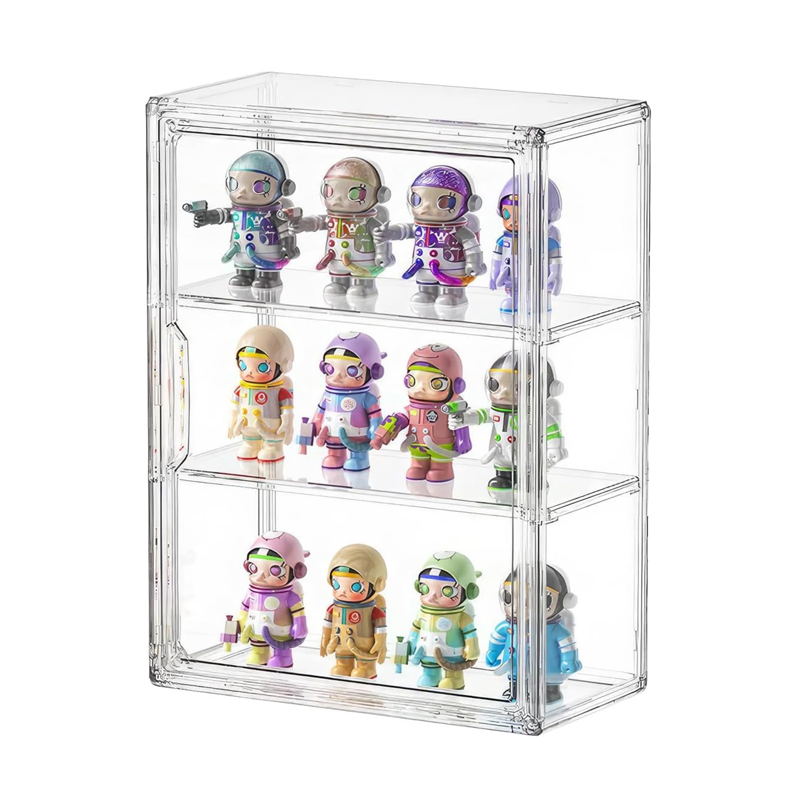 Vitrine pour figurines Pop avec porte magnétique et 3 couches transparentes