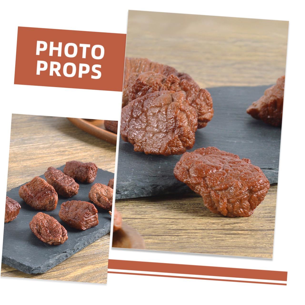 PVC Rindfleischbällchen Attrappen - 24-teilig - Lebensechte Deko Für Supermarkt, Fotografie & Küche