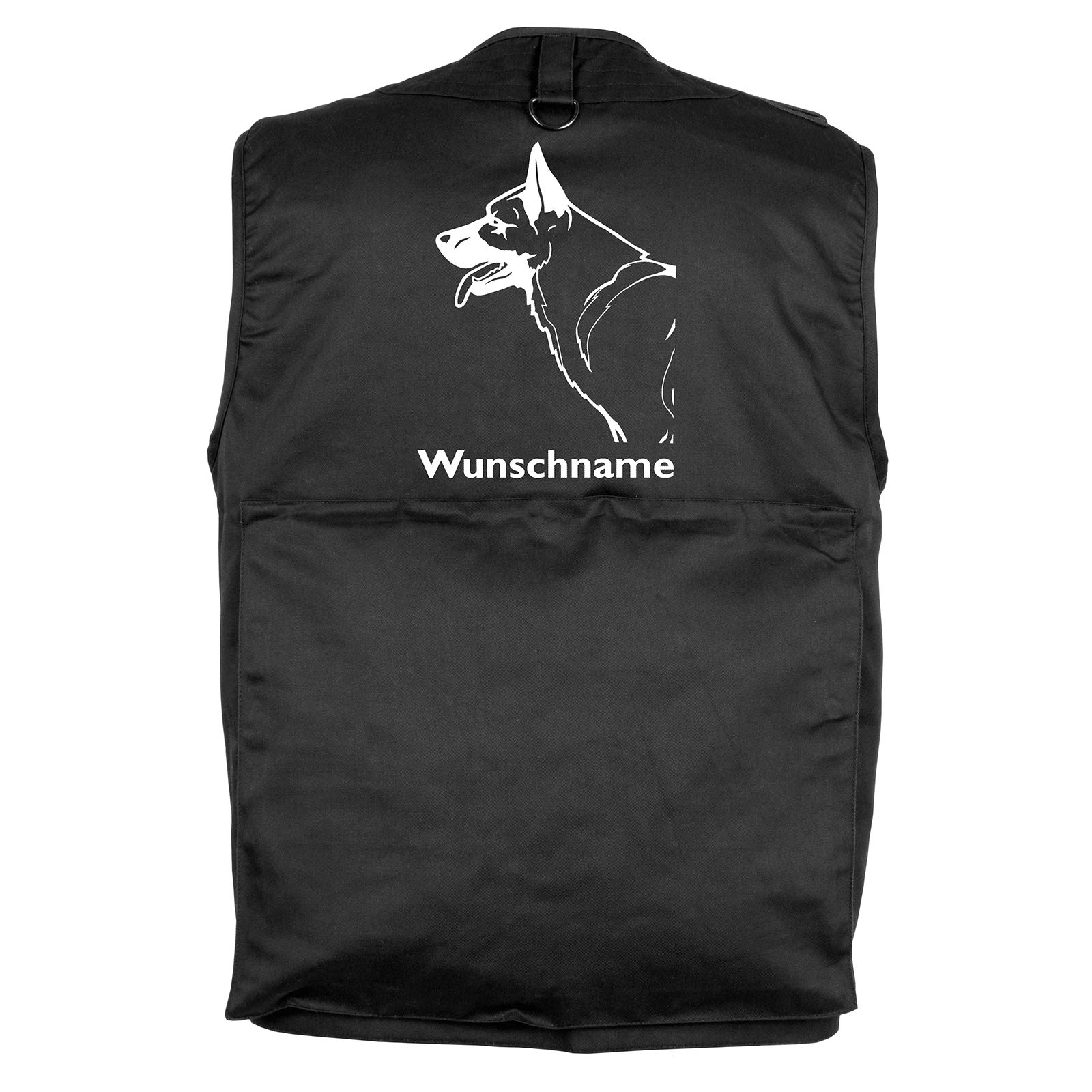 Deutscher Schäferhund - Hundesportweste Hundeführerweste mit Rückentasche und Namen (Motiv 3)