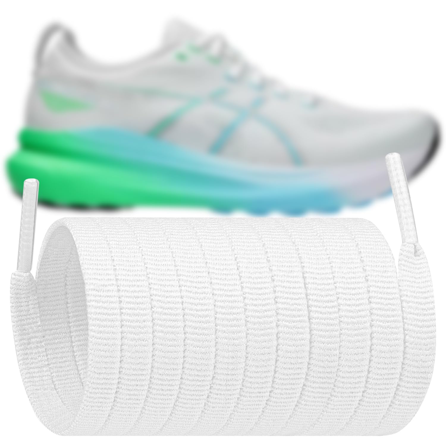 Endoto Sznurówki do ASICS GEL-KAYANO/GEL-NIMBUS/GT-2000/GEL-CUMULUS Butów, Płaskie Sznurowadła Zamiennik Sznurowadeł Zamienne Shoe Laces Replacement Shoelaces