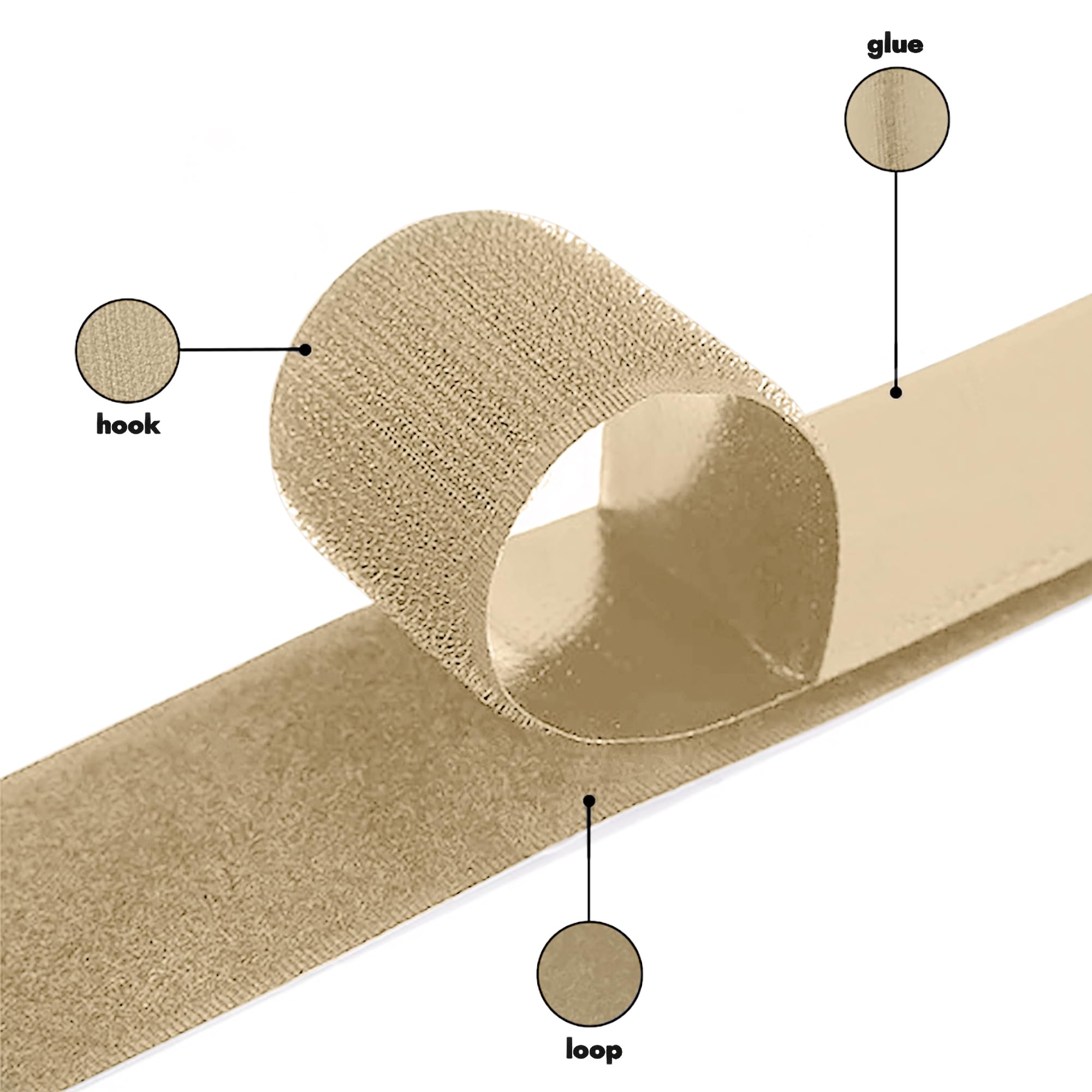 Cinta de beige de 2 pulgadas, cinta autoadhesiva de 10 yardas, cierre resistente, ideal para fijar ventanas, alfombras, proyectos de bricolaje, manualidades, hogar, oficina