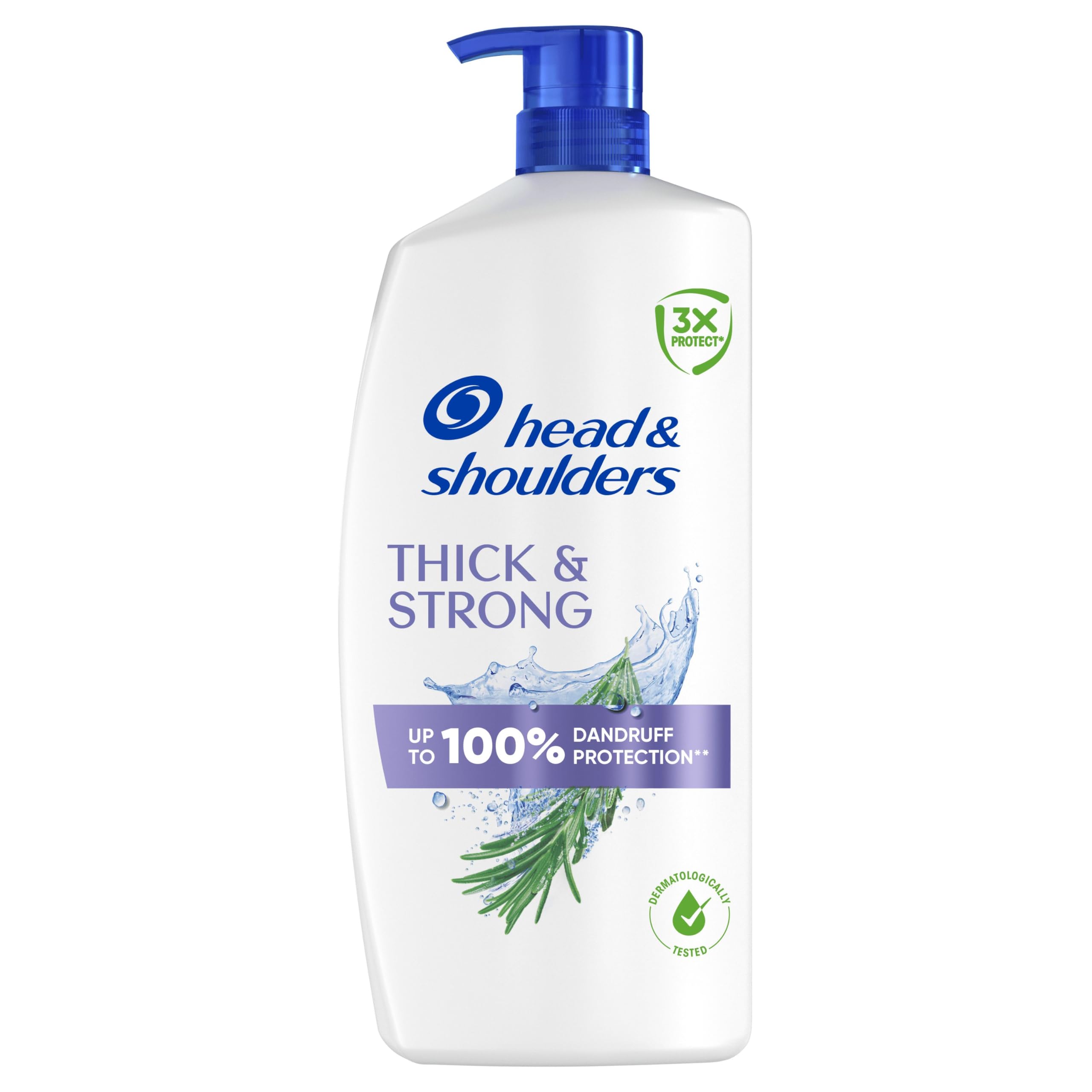 Head & Shoulders Thick & Strong Anti-Dandruff Shampoo 800ml Pump. With Rosemary Extract. Works against Dandruff - Image 2