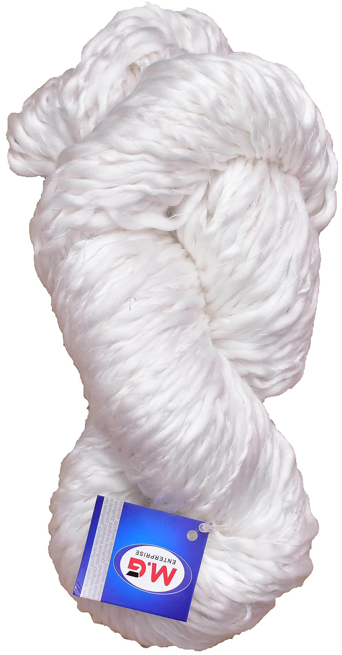 SIMI ENTERPRISE Knitting Yarn Thick Chunky Wool, Sumo White 200 GMS Best Used with Knitting Needles-EL Art-HCF