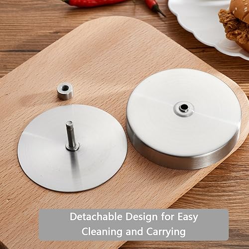 Miniatura 4 de Molde de hamburguesa antiadherente de acero inoxidable ideal para barbacoa y hamburguesas perfectas. Fácil de operar y limpiar, sin preocupaciones