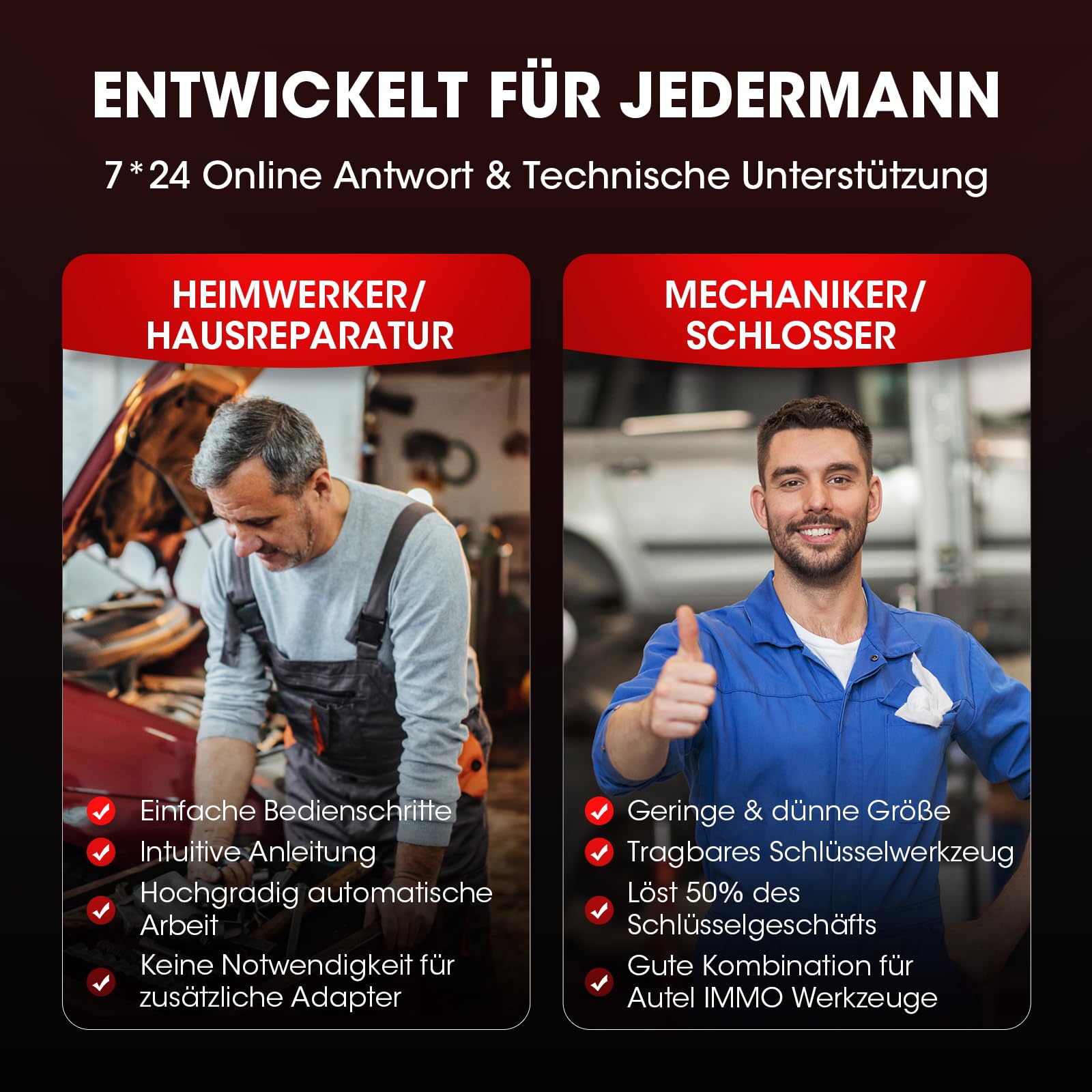 Autel MaxiIM KM100E Schlüsselanhänger Programmiergerät, 2024 Neueste Lite von IM508 IM608, 60s Schlüssel-Generierung, IMMO Lernen, Chip lesen, schreiben, klonen, Eingebauter APB112, 2PCS IKEYs