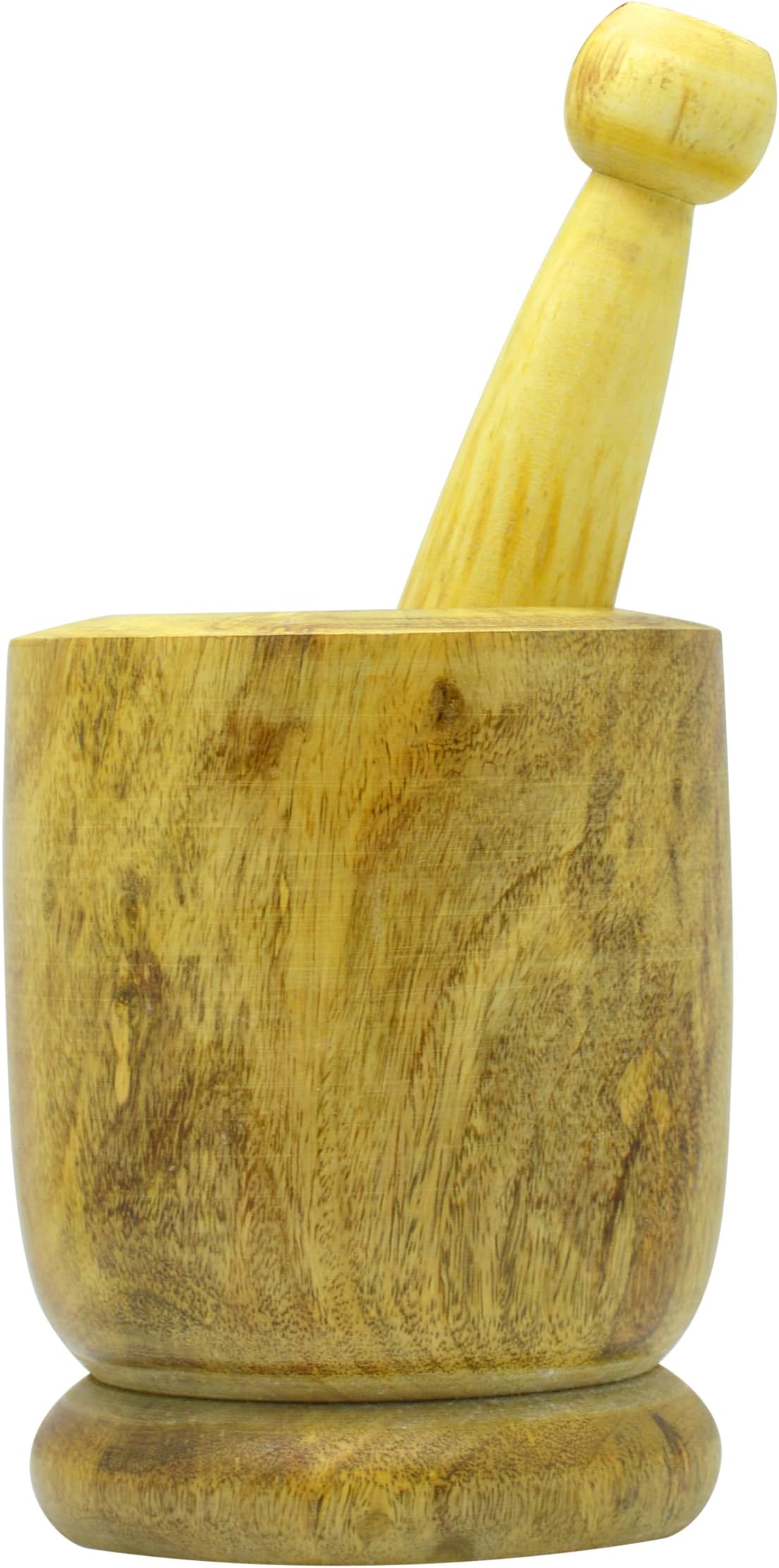 WOODEN MORTAR AND PESTLE SET, 12 CM , WOODEN, WMO003, Garlic Crusher , Manual Spices Grinder , Chutney Maker , Ideal for Ginger, Garlic, Herbs Grinder