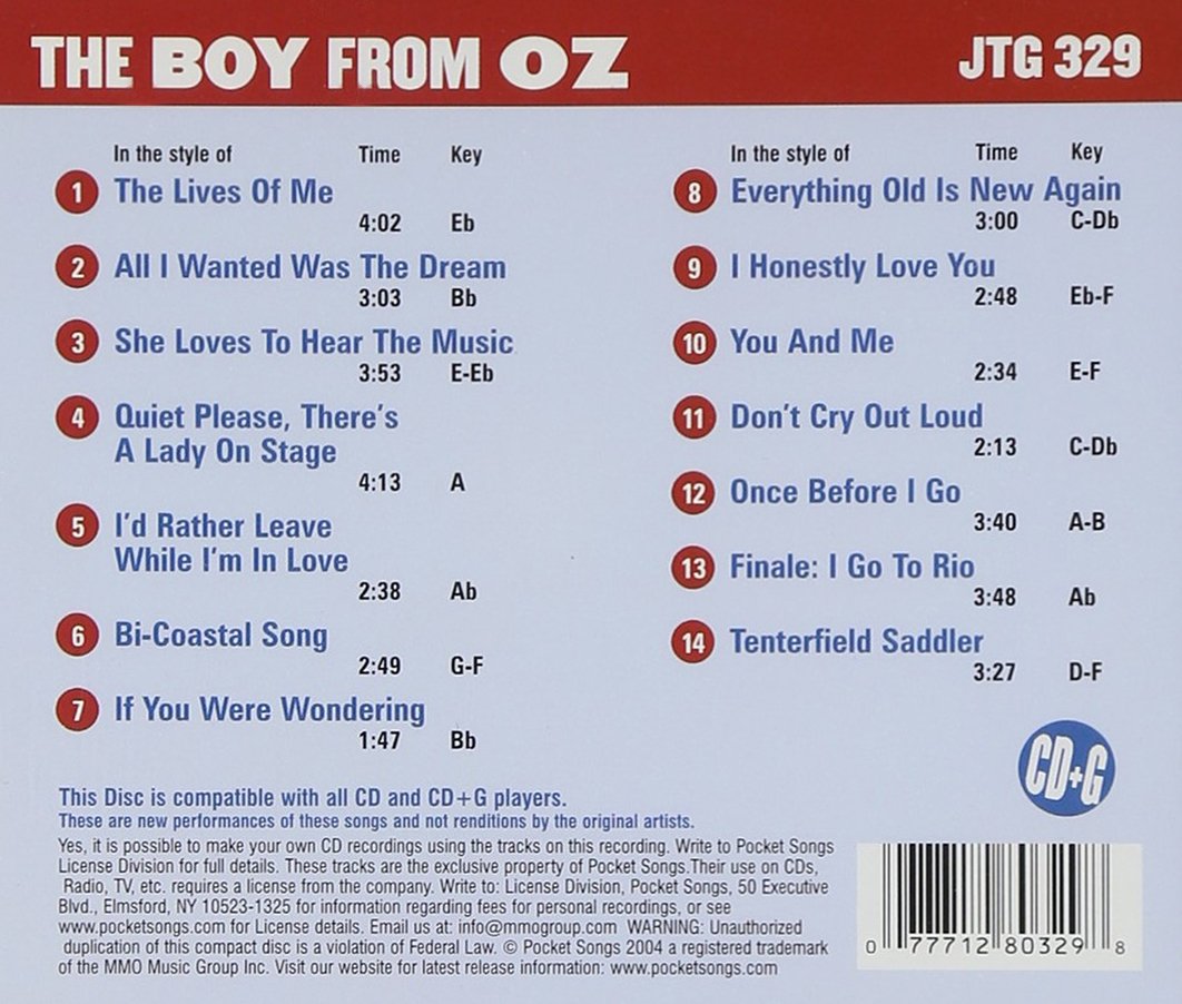 Karaoke: Boy From Oz