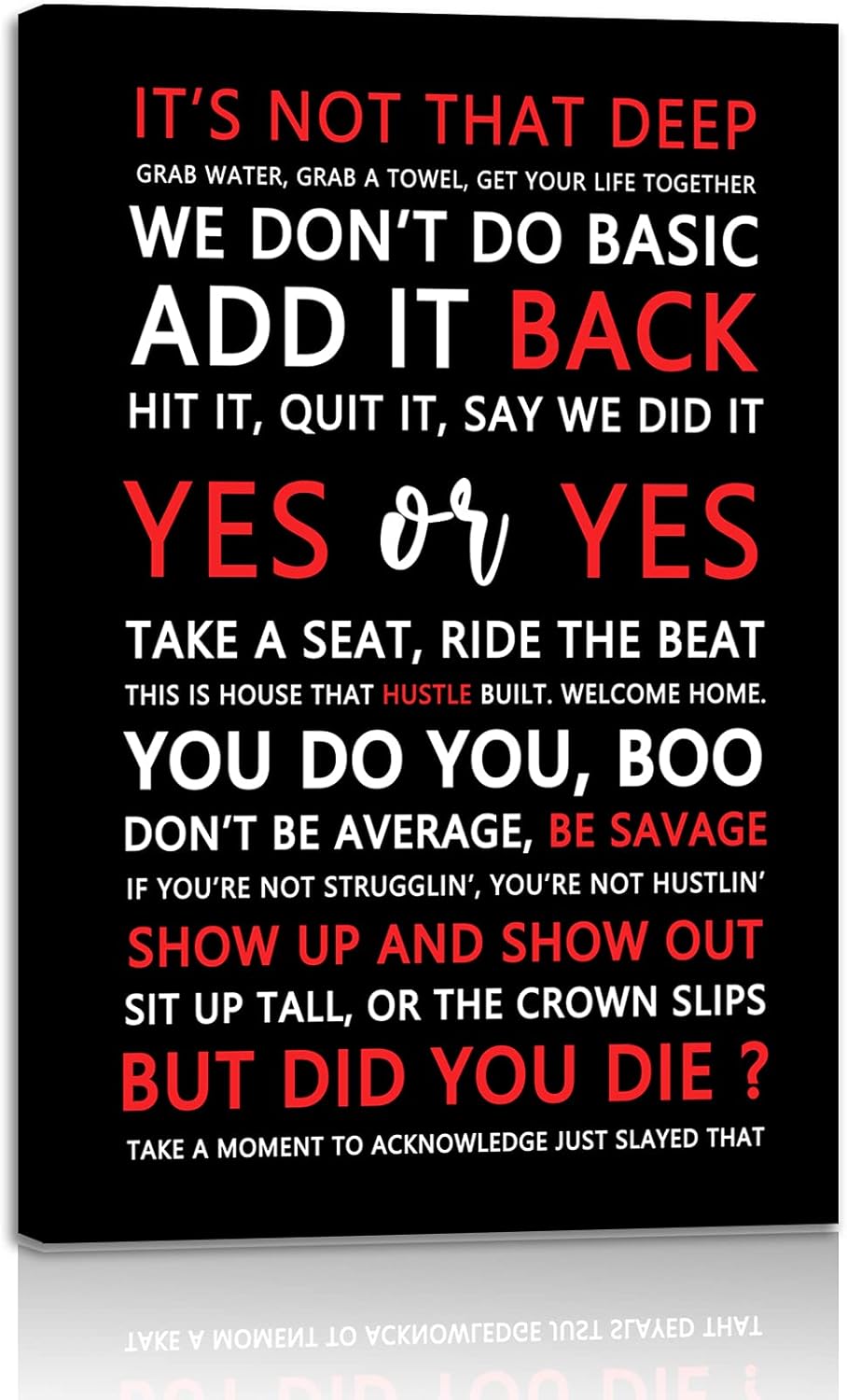 AMART SUN Mixed Quotes Fitspiration Motivational Quotes Print Canvas Wall Art