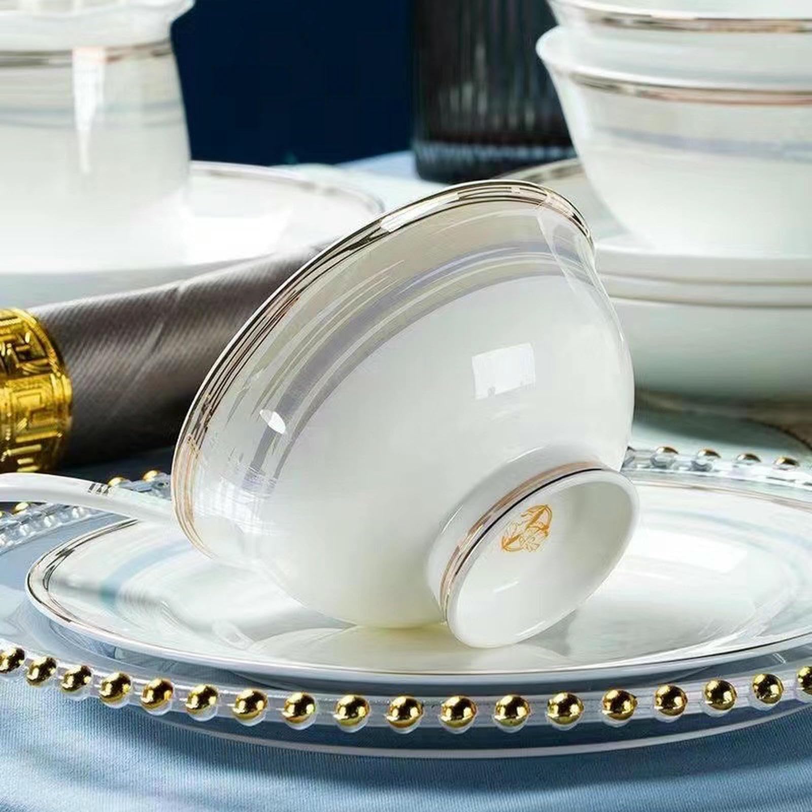 Porcelanowe świeże i eleganckie naczynia Phnom Penh domowe wykwintne spersonalizowane zastawy stołowe-eleganckie 18 głowic