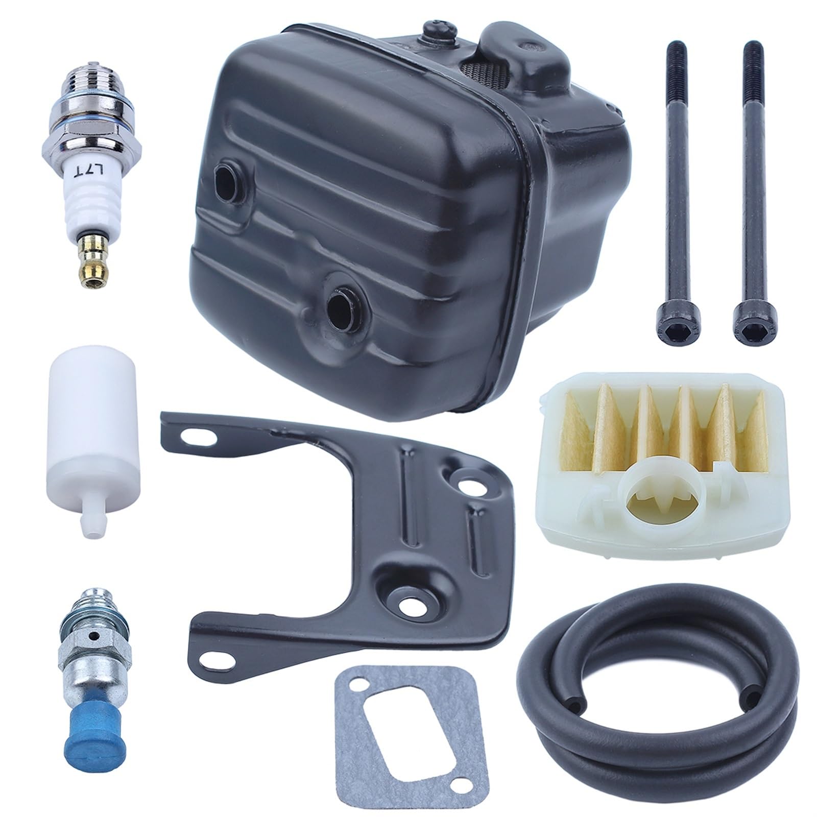 IWBR Kit de reparación de filtro de combustible de aire de silenciador de escape apto for Husqvarna 340 345 350 353 346XP herramientas de jardín
