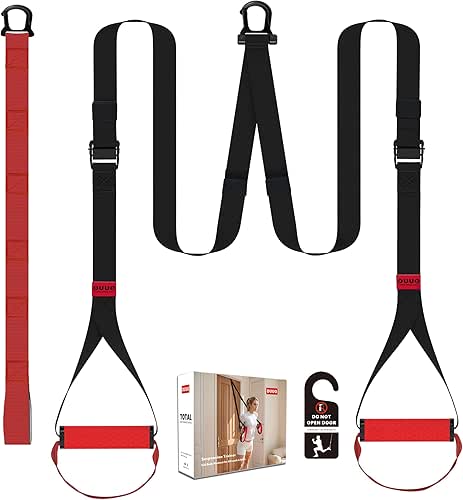 Suspension Straps Trainer for Home Gym with Integrated Door Anchor
