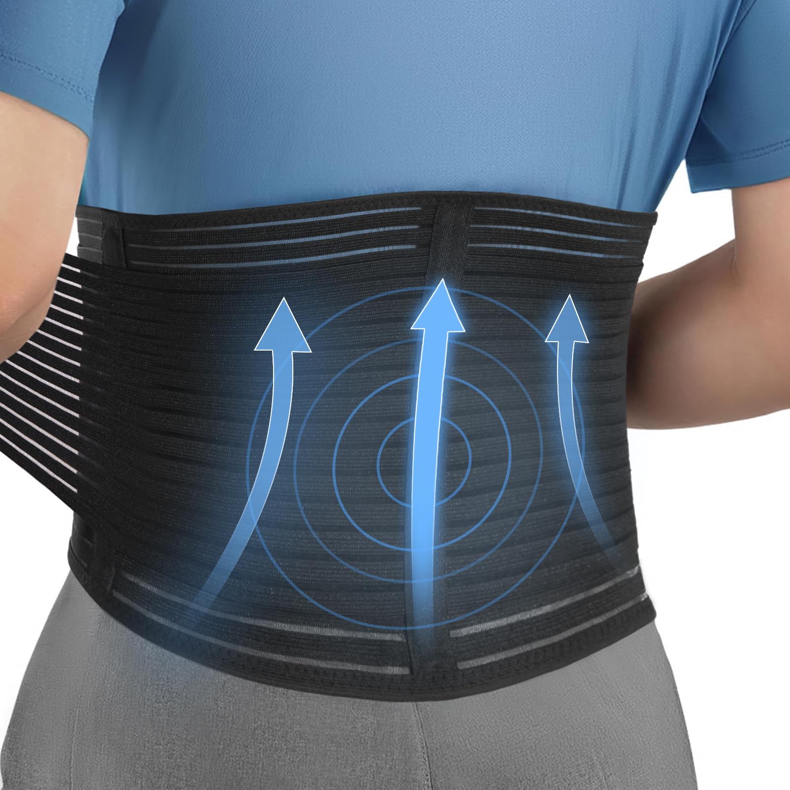Channo Bauchgurt und Bauchbandage, zugleich als Bauchweggürtel und Waist Trainer verwendbar, auch ideal als Nierengurt, Rückenstützgürtel und Haltungskorrektur für Herren