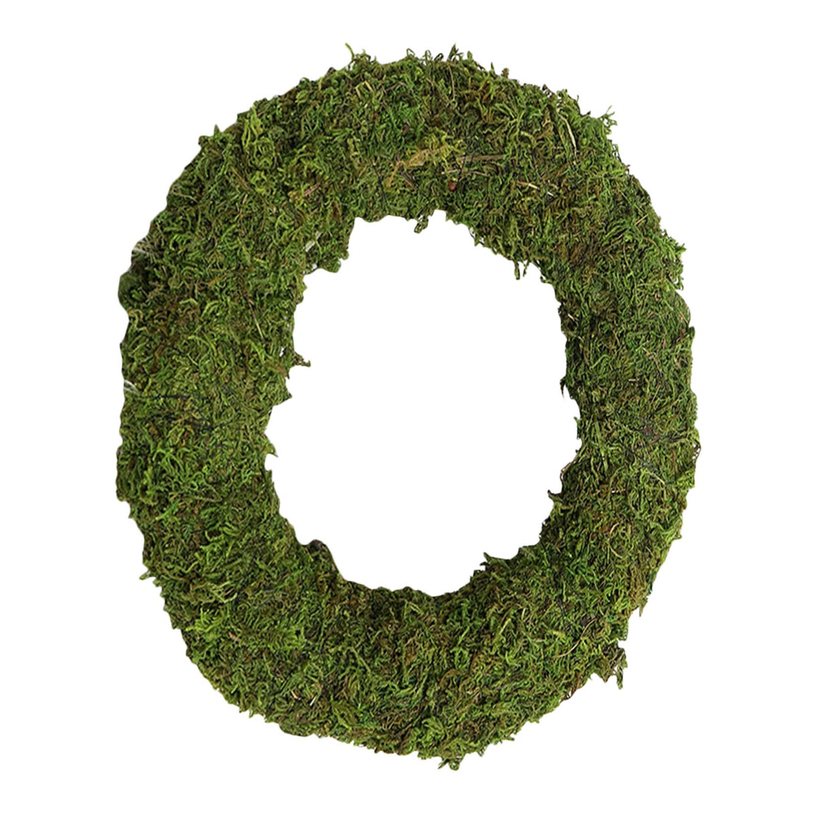 SHINEOFI Selbstgemacht Mooskranz 30cm Rund aus Naturmoos und Rattan Dekorativer Weihnachtskranz für Haus und Garten Selbstgemacht Kranzzubehör ohne Geruch Grüne Weihnachtsdekoration