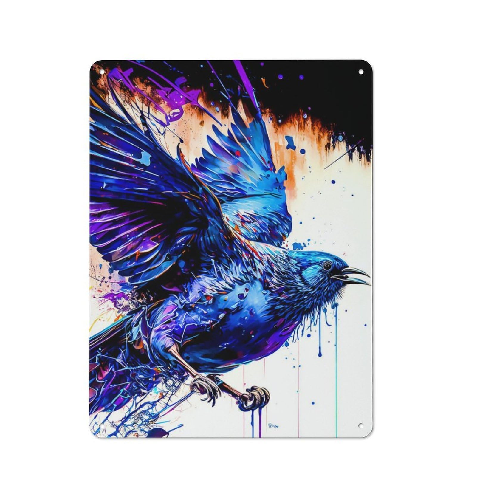 Retro Bird Metal Gift Sign 40x30cm, Home Wall Decor for Flat, Dorm Room, Lounge Or Cafe
