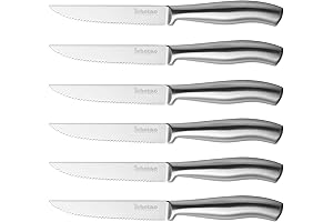 Ginsu Knives Steak Knife Set of 6 - Razor Sharp, Durable, Rust Resistant