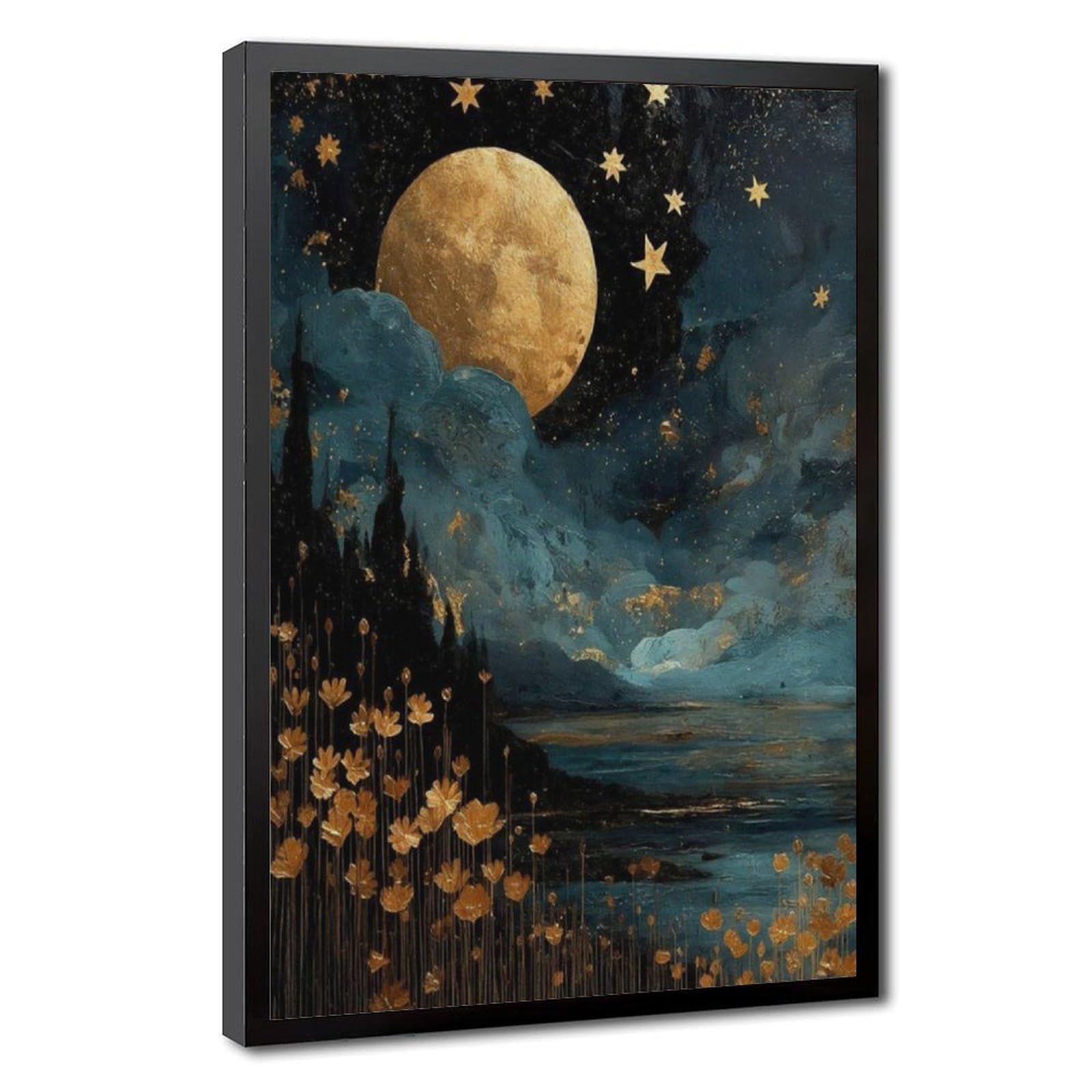 Bareronor Brown Gothic Cottagecore Canvas Poster Bedroom Decor Landscape Office Room Decor Gift 12" L X 18" W