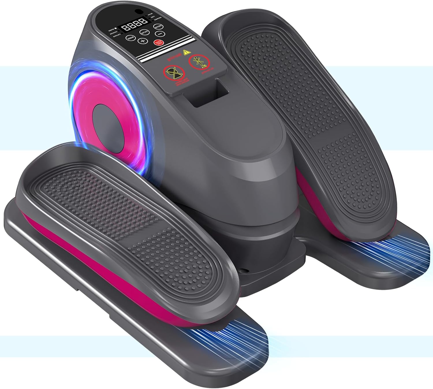 2025 New Under Desk Elliptical Machine, Electric Ellipse Leg Exerciser Pro As Seen On TV with 16 Adjustable Speed, Quiet and Fully Assembled with Remote Control & Non-Slip Foot Straps Gray-2