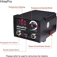 Vista 2 de HimaPro Kit de quemado de madera de doble bolígrafo, kit de herramientas para quemar madera, kit de estación de combustión de madera, kit