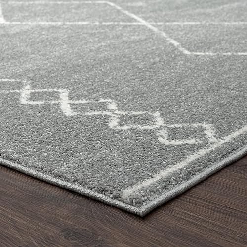 Miniatura 10 de LUXE WEAVERS Daphnes 2735 - Alfombra geométrica marroquí bohemia gris de 8 x 10 pies