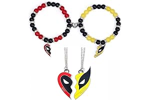 Matching Necklace Bracelets for Deadpool and Wolverine